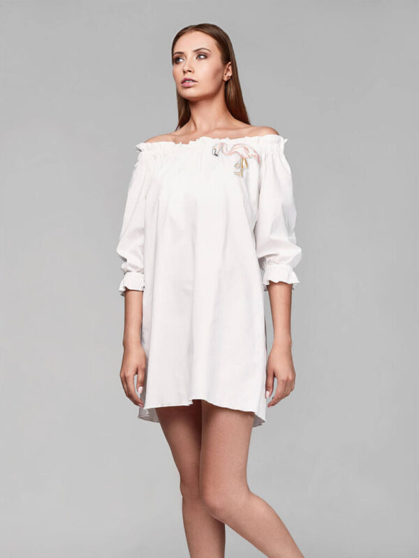 Cotton shoulder dress - Image 2